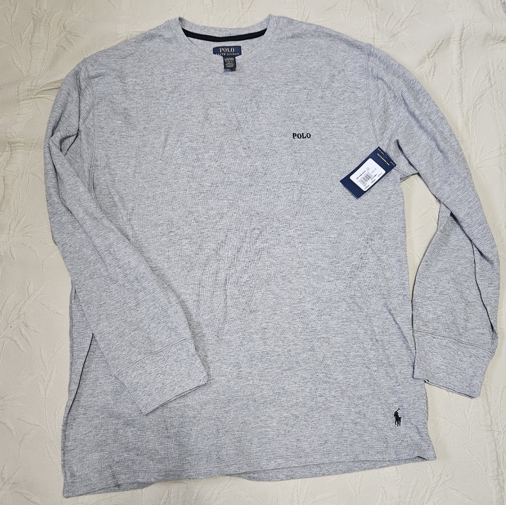 Polo Ralph Lauren Men's Light Gray Long Sleeve Shirt
